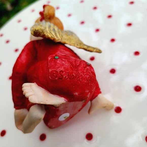 S. Lordi Susan Lordi Ceramic Red Pajama Pigtail Girl Angel Figurine 4" - Picture 10 of 11